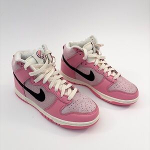 Nike Dunk High Hoops Pack Pink Suede and velour Women’s Size 6 Sneakers